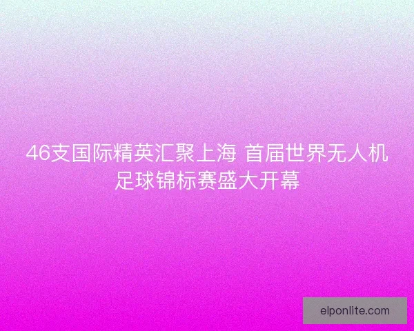 46支国际精英汇聚上海 首届世界无人机足球锦标赛盛大开幕