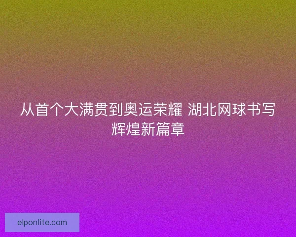 从首个大满贯到奥运荣耀 湖北网球书写辉煌新篇章